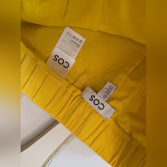COS Yellow Cotton Shorts – High Rise Pull-On – Size 2 - Picture 8 of 9